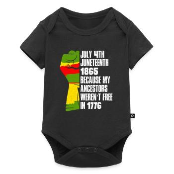 Juneteenth gratuit depuis 1865 Black History USA Afrique - Body à manches courtes Premium Bébé - noir - Devant