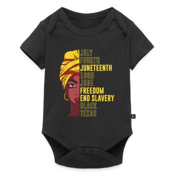 Celebrate Juneteenth America African Woman - Baby Premium short-sleeve bodysuit - black - Front