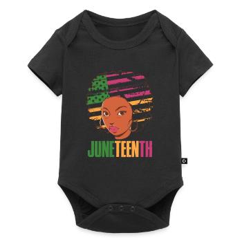 Célébrez Juneteenth USA Amérique Femme africaine - Body à manches courtes Premium Bébé - noir - Devant
