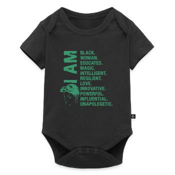 Je suis Noir Histoire Femme noire Femme africaine - Body à manches courtes Premium Bébé - noir - Devant
