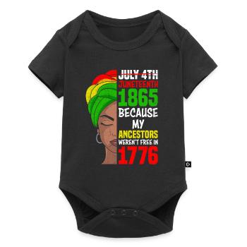 Celebrate Juneteenth America African Woman - Baby Premium short-sleeve bodysuit - black - Front