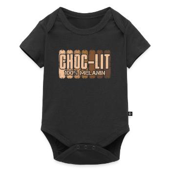 Choc-Lit Mélanine Chocolat Africain Femme - Body à manches courtes Premium Bébé - noir - Devant