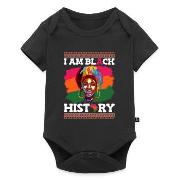Je suis Noir Histoire Femme noire Femme africaine - Body à manches courtes Premium Bébé - noir - Devant
