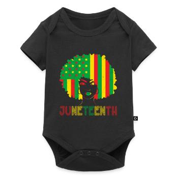 Juneteenth Independence America African Woman - Body à manches courtes Premium Bébé - noir - Devant