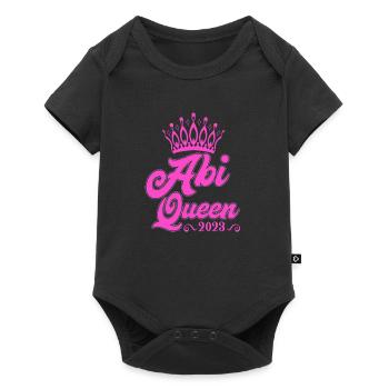 Abi 2023 Abiturienten Queen Abiturientin - Baby Premium Kurzarmbody - Schwarz - Vorne