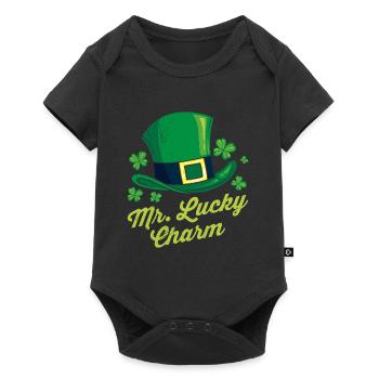 Mr Lucky Charm Irlandais St Patrick - Body à manches courtes Premium Bébé - noir - Devant
