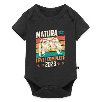 Matura Level complete Maturanten Gamer - Baby Premium Kurzarmbody - Schwarz - Vorne