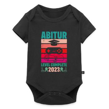 Abitur 2023 Level Complete Gamer Abitur Abiturient - Baby Premium Kurzarmbody - Schwarz - Vorne