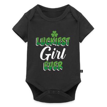 La Saint-Patrick dit la fille la plus chanceuse de tous les temps - Body à manches courtes Premium Bébé - noir - Devant