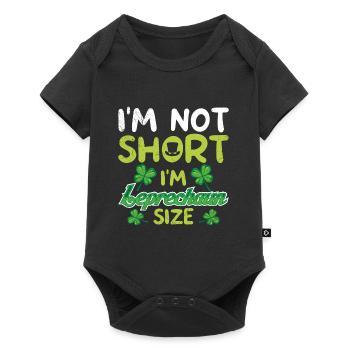 Nicht klein Leprechaun Size St Patrick’s Day - Baby Premium Kurzarmbody - Schwarz - Vorne
