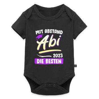 Mit Abstand die Besten Abitur 2023 Abiturientin - Baby Premium Kurzarmbody - Schwarz - Vorne