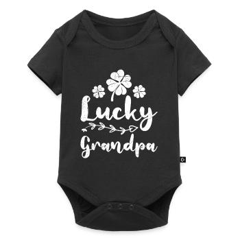 Grand-père chanceux Saint-Patrick Irlande Grand-père - Body à manches courtes Premium Bébé - noir - Devant