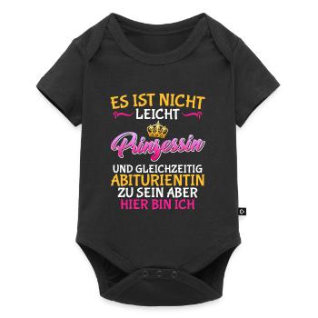 Prinzessin und Abiturientin Abitur 2023 - Baby Premium Kurzarmbody - Schwarz - Vorne