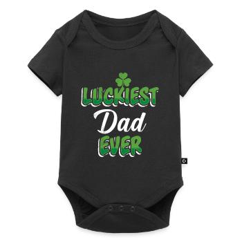 La Saint-Patrick dit le père le plus chanceux de tous les temps - Body à manches courtes Premium Bébé - noir - Devant