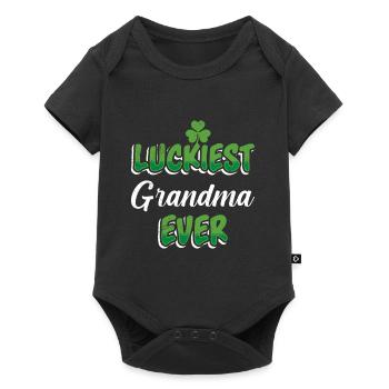 La Saint-Patrick dit grand-mère la plus chanceuse de tous les temps - Body à manches courtes Premium Bébé - noir - Devant