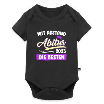Mit Abstand die Besten Abitur 2023 Abiturientin - Baby Premium Kurzarmbody - Schwarz - Vorne
