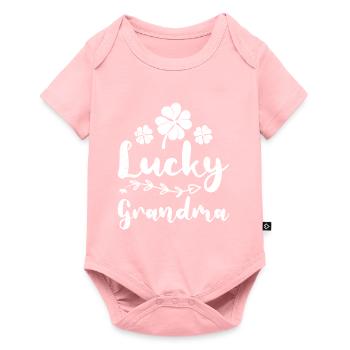 Lucky Grandma St. Patrick’s Day Irlande Grand-mère - Body à manches courtes Premium Bébé - rose - Devant
