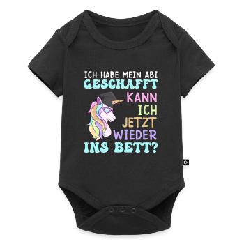 Ich habe mein Abi geschafft! - Baby Premium Kurzarmbody - Schwarz - Vorne