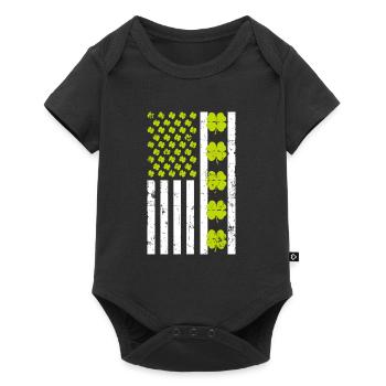 United States Clover Shamrock St. Patrick's Day - Baby Premium short-sleeve bodysuit - black - Front