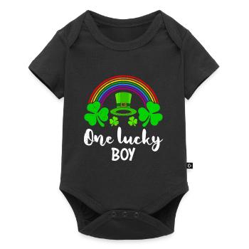 One Lucky Boy St Patrick’s Day - Baby Premium Kurzarmbody - Schwarz - Vorne
