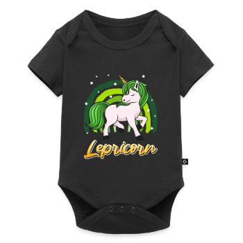 Lepricorne Saint-Patrick Licorne Femme - Body à manches courtes Premium Bébé - noir - Devant