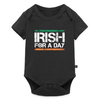 Irlandais d’un jour Fête de la Saint-Patrick - Body à manches courtes Premium Bébé - noir - Devant