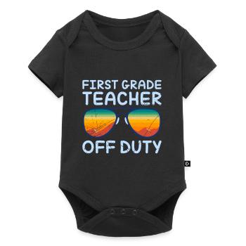 First Grade Class Teacher Off Duty Holiday Teacher - Baby Premium short-sleeve bodysuit - black - Front