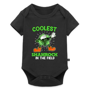 Le trèfle le plus cool de la Saint-Patrick - Body à manches courtes Premium Bébé - noir - Devant