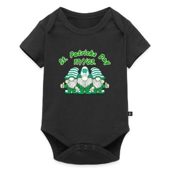 Joyeux lutins de la Saint-Patrick - Body à manches courtes Premium Bébé - noir - Devant