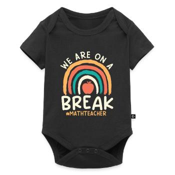 Teacher off duty Mathelehrer Mathe Lehrer - Baby Premium Kurzarmbody - Schwarz - Vorne