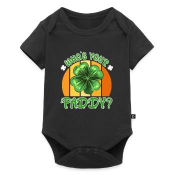 Who's your Paddy? Kleeblatt St. Patrick’s Day - Baby Premium Kurzarmbody - Schwarz - Vorne