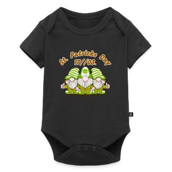 Joyeux lutins de la Saint-Patrick - Body à manches courtes Premium Bébé - noir - Devant