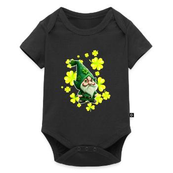 Leprechaun St. Patrick’s Day Goblin Clover - Body à manches courtes Premium Bébé - noir - Devant