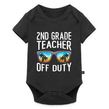 Second Class Class Class Teacher off duty Holiday Teacher - Baby Premium short-sleeve bodysuit - black - Front