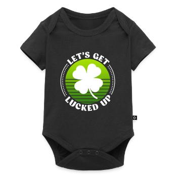 Let's get lucked up Kleeblatt St. Patrick's Day - Baby Premium Kurzarmbody - Schwarz - Vorne