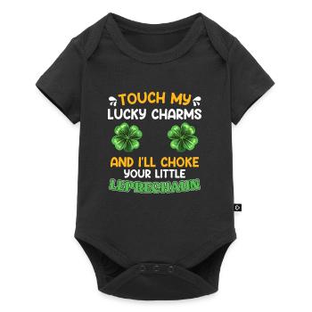Lustiger St. Patrick’s Day Spruch Lucky Charms - Baby Premium Kurzarmbody - Schwarz - Vorne