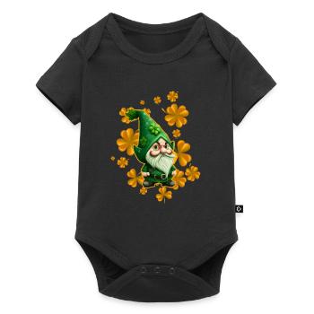 Leprechaun St. Patrick’s Day Goblin Clover - Body à manches courtes Premium Bébé - noir - Devant
