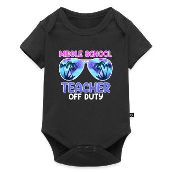 Middle School Class Teacher on Vacation Teacher - Baby Premium short-sleeve bodysuit - black - Front