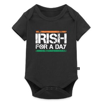 Irlandais d’un jour Fête de la Saint-Patrick - Body à manches courtes Premium Bébé - noir - Devant