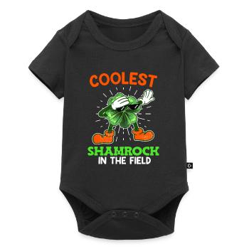 Le trèfle le plus cool de la Saint-Patrick - Body à manches courtes Premium Bébé - noir - Devant