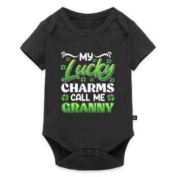 My Lucky Charms Call me Granny Oma - Baby Premium Kurzarmbody - Schwarz - Vorne