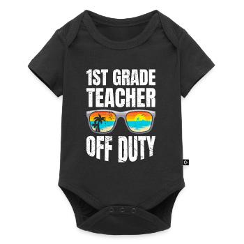 First Grade Class Teacher Off Duty Holiday Teacher - Baby Premium short-sleeve bodysuit - black - Front