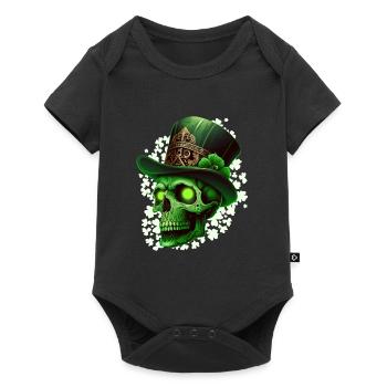 Saint-Patrick Leprechaun squelette irlandais - Body à manches courtes Premium Bébé - noir - Devant