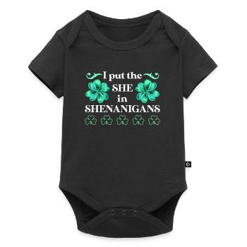 J’ai mis le She in Shenanigans St Patrick’s Day - Body à manches courtes Premium Bébé - noir - Devant