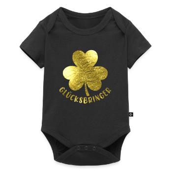 Lucky charm cloverleaf - Baby Premium short-sleeve bodysuit - black - Front