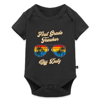 First Class Class Class Teacher off duty Holiday Teacher - Baby Premium short-sleeve bodysuit - black - Front