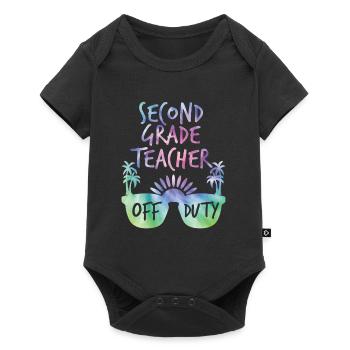 Class Teacher Second Class off duty Holiday Teacher - Baby Premium short-sleeve bodysuit - black - Front