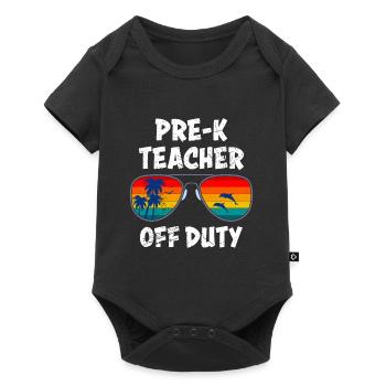 Preschool Kindergarten Educator off duty teacher - Baby Premium short-sleeve bodysuit - black - Front