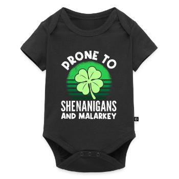 Enclin à être Shenanigan & Malarkey St Patricks Day - Body à manches courtes Premium Bébé - noir - Devant