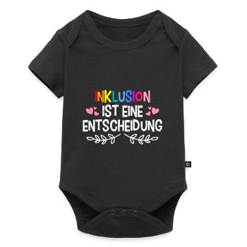 Inklusion ist eine Entscheidung Solidarität - Baby Premium Kurzarmbody - Schwarz - Vorne